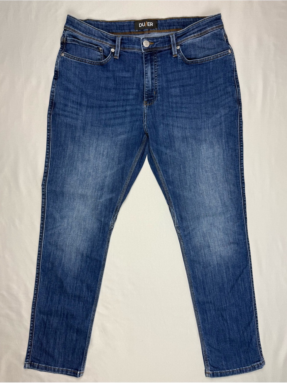 DU/ER Mens L2X Slim Fit Jeans 36 x 31 Blue Stretch Denim Duer A9